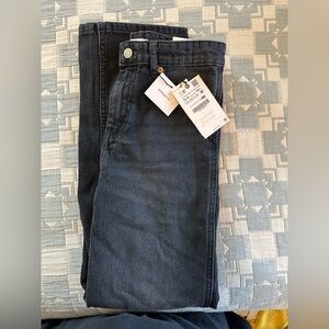 Zara girls straight leg jeans high relaxed ankle 13/14